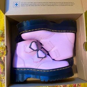 pink devon heart dr martens size 6